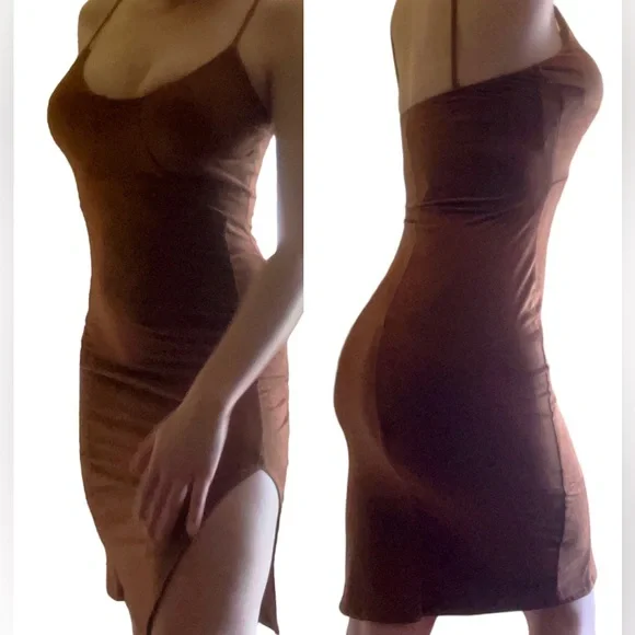 Love Culture | Dresses | Womens Cocoa Brown Suede Bodycon Dress | Poshmark